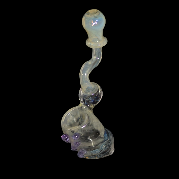 bubbler globe purple silver