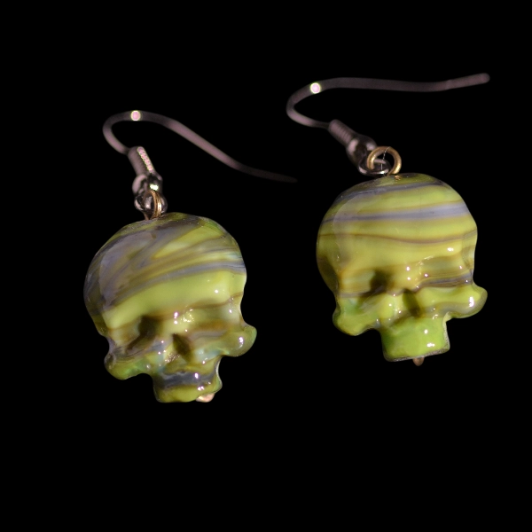 boucles d'oreilles crâne uranus