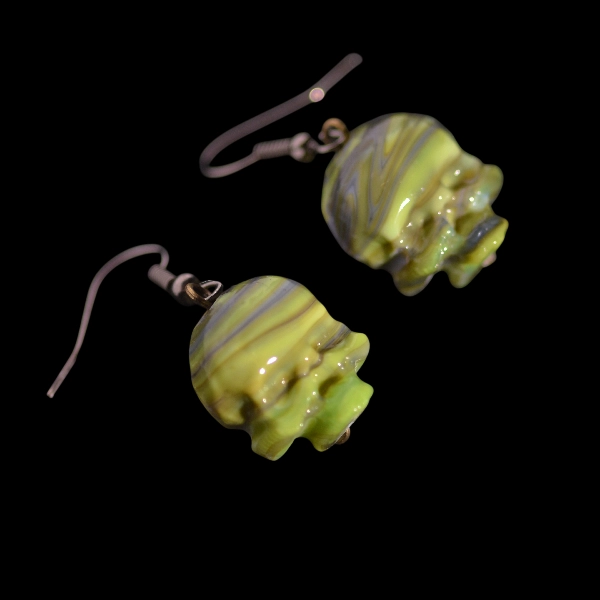 boucles d'oreilles crâne uranus