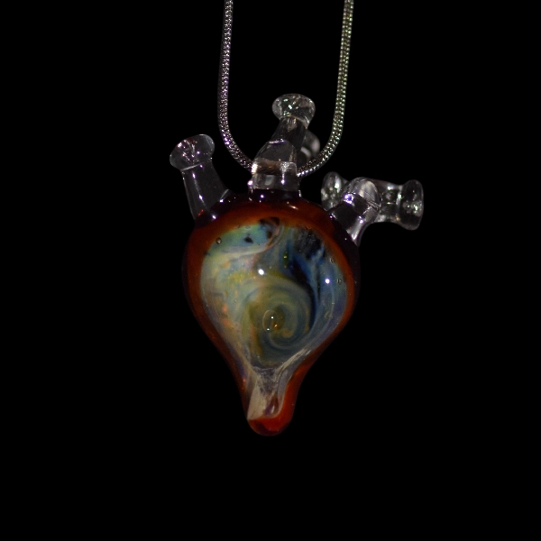 pendentif coeur de lave