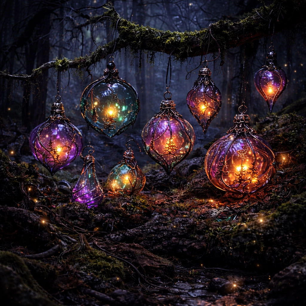 Christmas baubles and glass ornaments