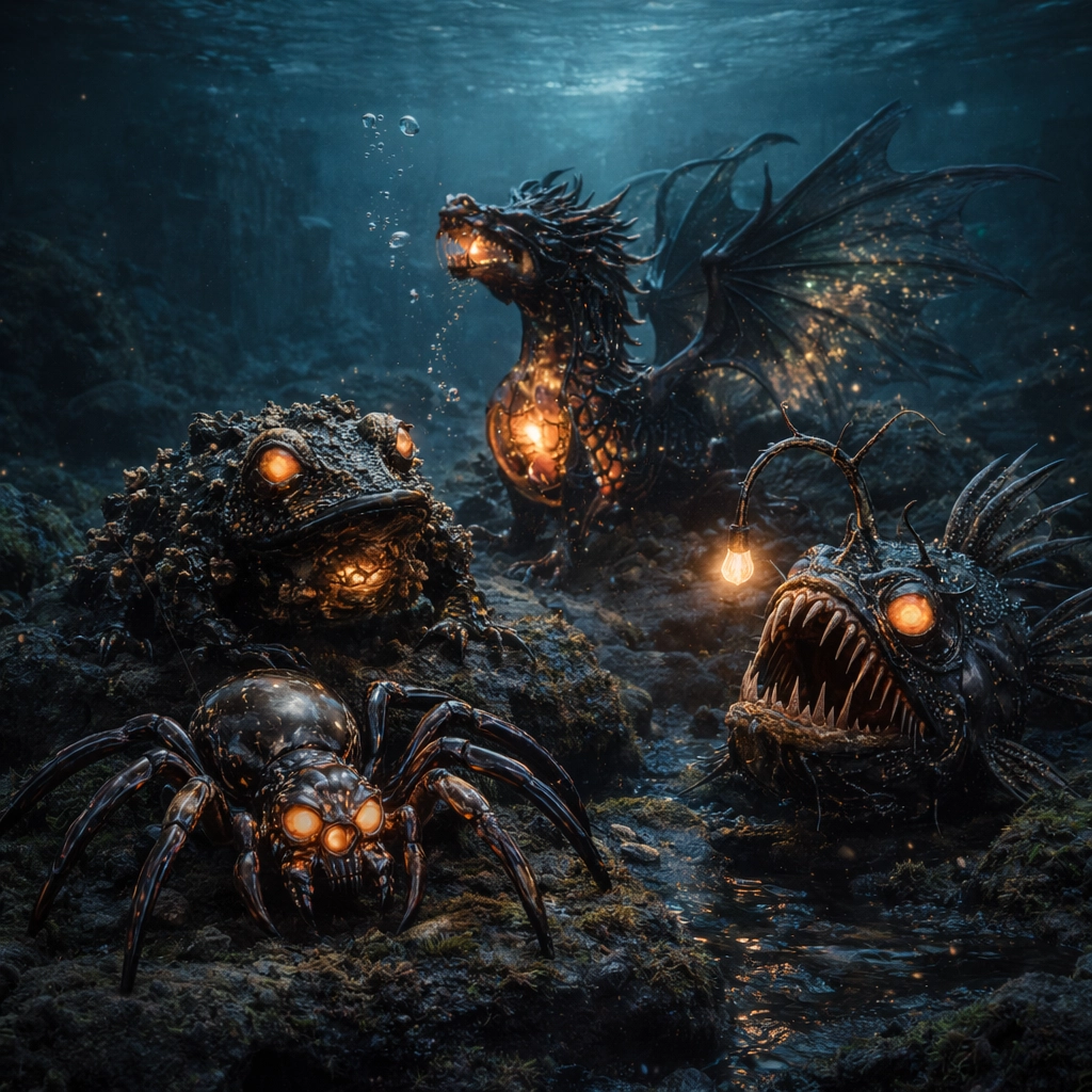 Glass figurines and trinkets