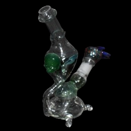 Glass percolator bong skull boog - Satyr Glass