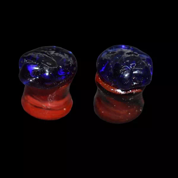 Écarteur en verre Scarabée bleu