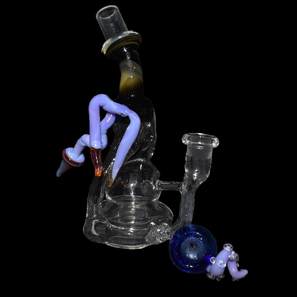 Glass percolator bong monster tentacules - Satyr Glass