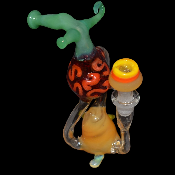 Glass percolator bong luffy fruit  - Satyr Glass