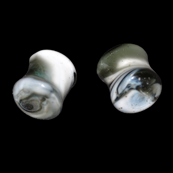 Écarteur en verre zèbre noir