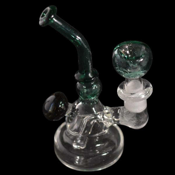 Bang straight in glass émeraude galaxy - Satyr Glass