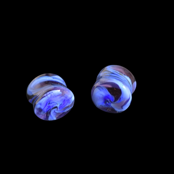 Écarteur en verre bleu espace