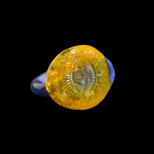 bague Murano blown glass soleil oeil