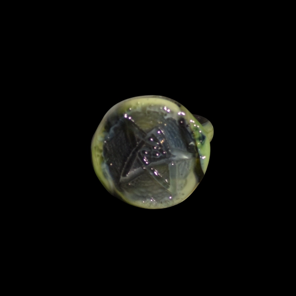 bague Murano blown glass black star lovecraft