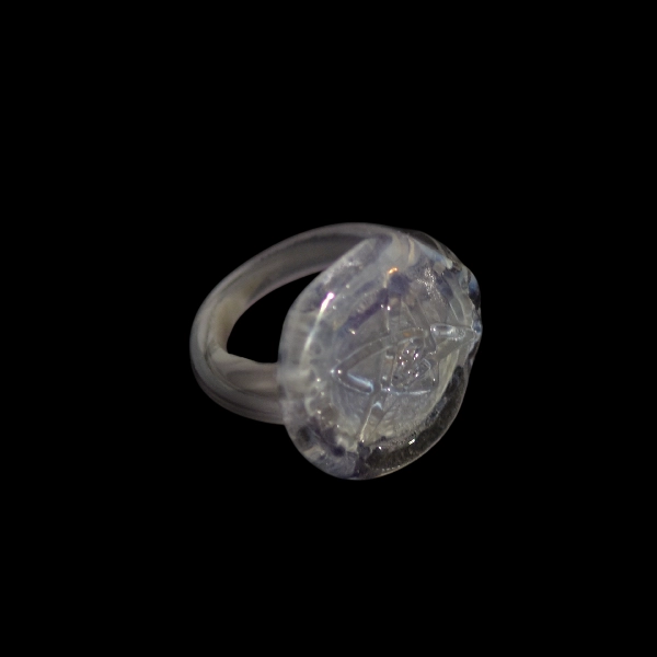 bague Murano blown glass lovecraft violet