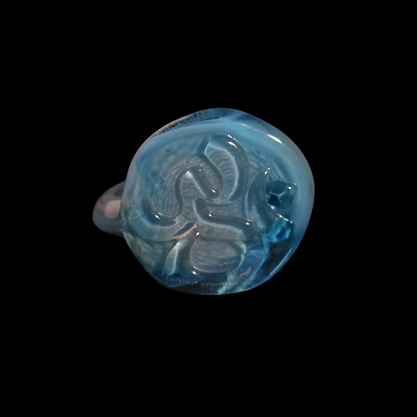 bague Murano blown glass om océan