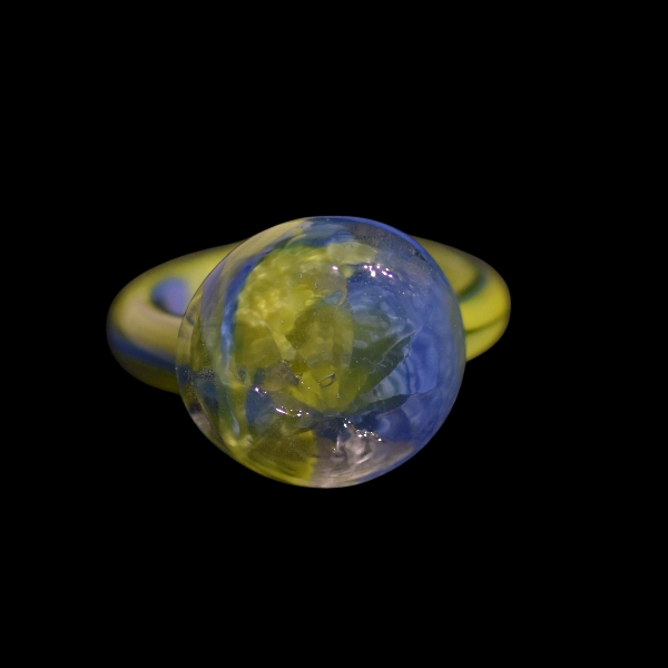 bague Murano blown glass chanvre indie