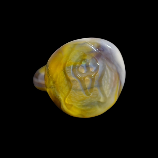 bague Murano blown glass scary scream