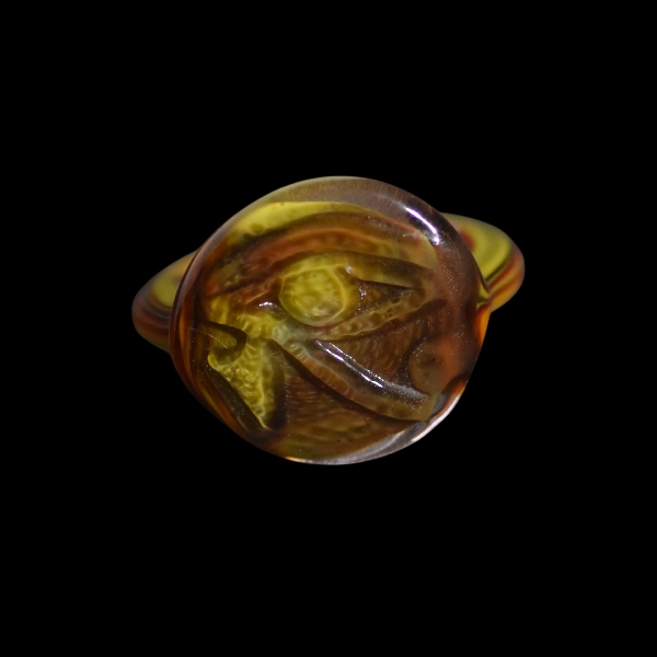 bague Murano blown glass eyes Ra egypt