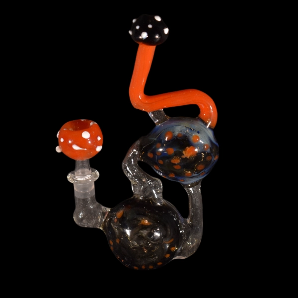 Glass percolator bong pendentif mush - Satyr Glass